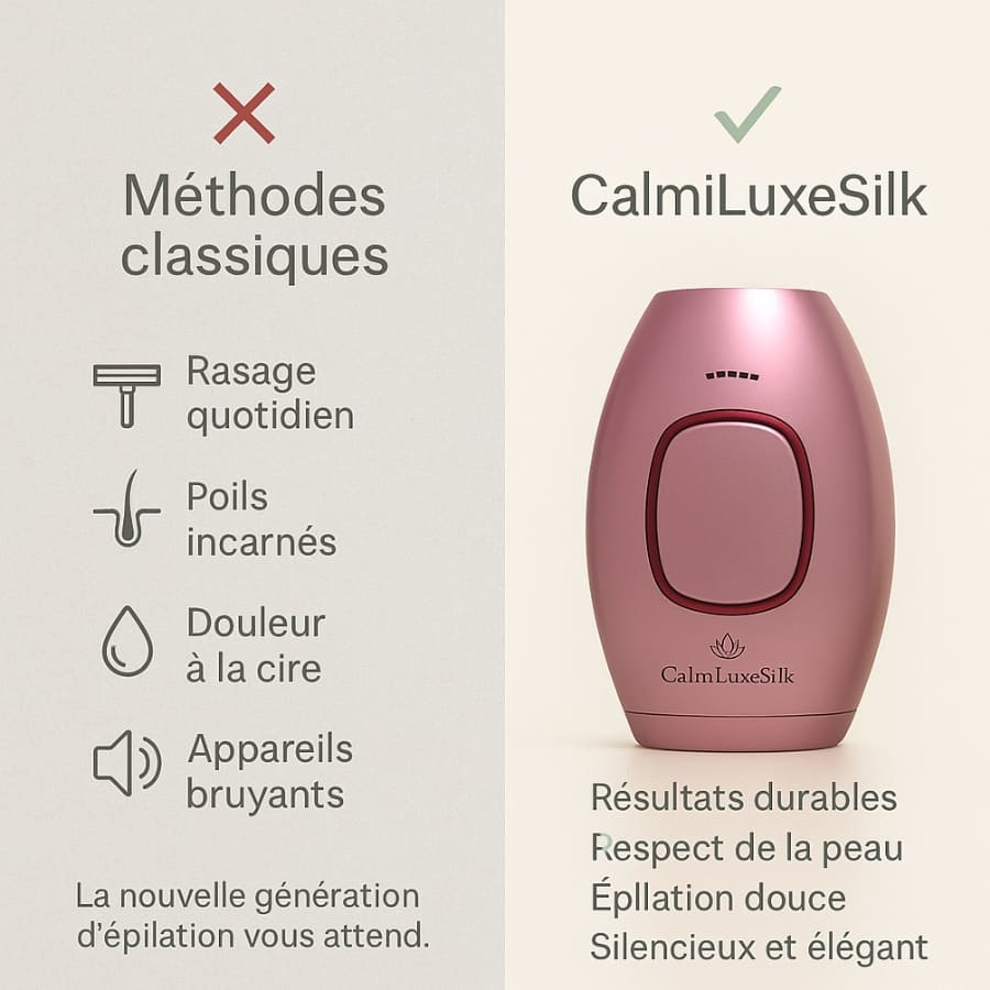 CalmiLuxeSilk : L’épilation premium en toute sérénité.