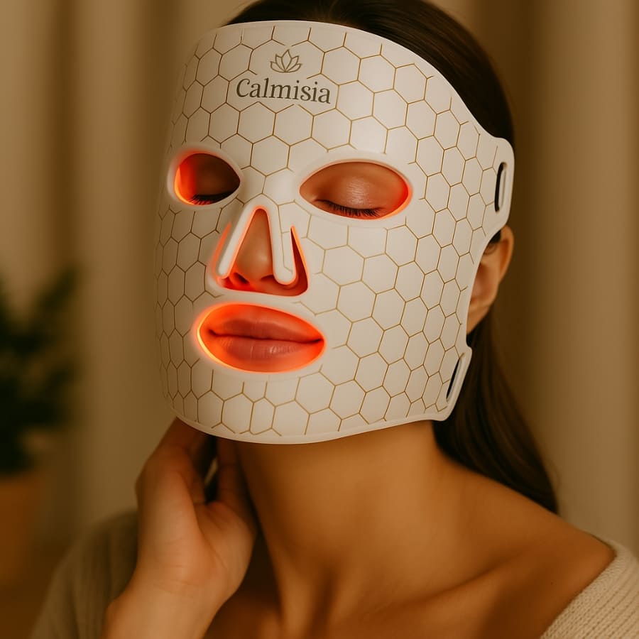 CalmiGlowMask : La photothérapie pour une peau revitalisée.